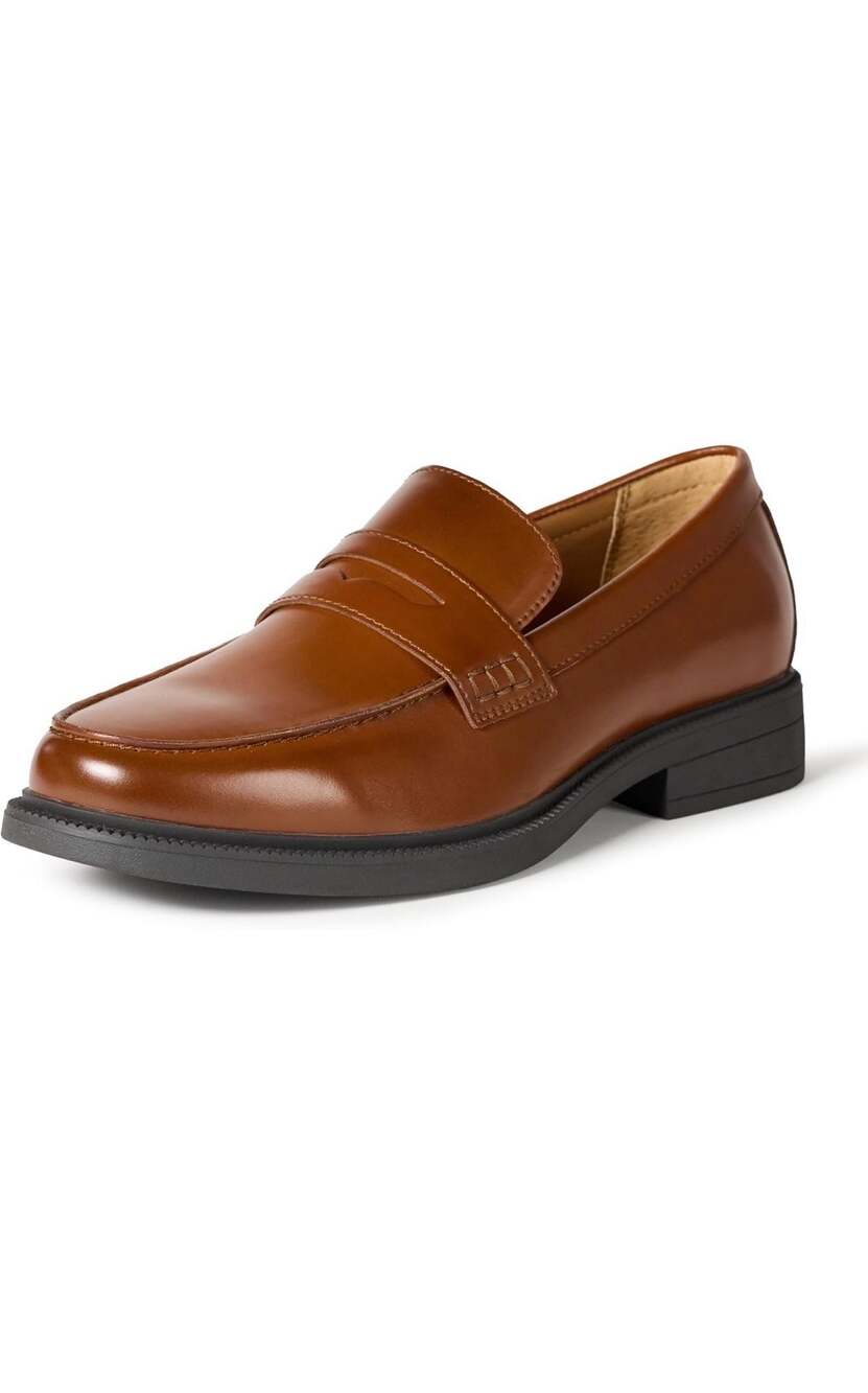 Tan Amazon Essentials Men's Classic Penny Loafers Dress Shoes